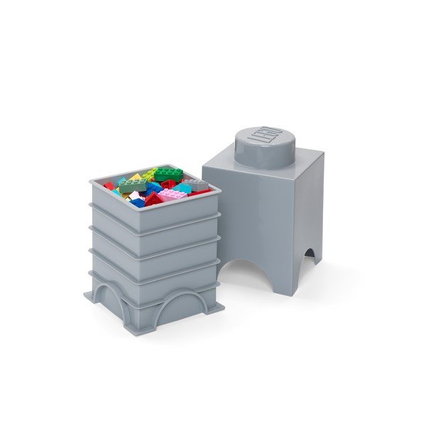 Szary dziecięcy pojemnik LEGO® Cuboid-image-2