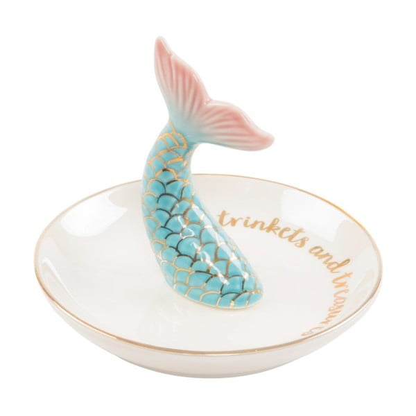 Ceramiczny mały talerz dekoracyjny Sass & Belle Mermaid Tail Trinket