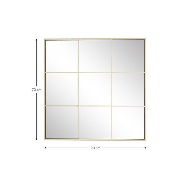 Lustro ścienne z metalową ramą w kolorze złota Westwing Collection Clarita, 70x70 cm-image-4
