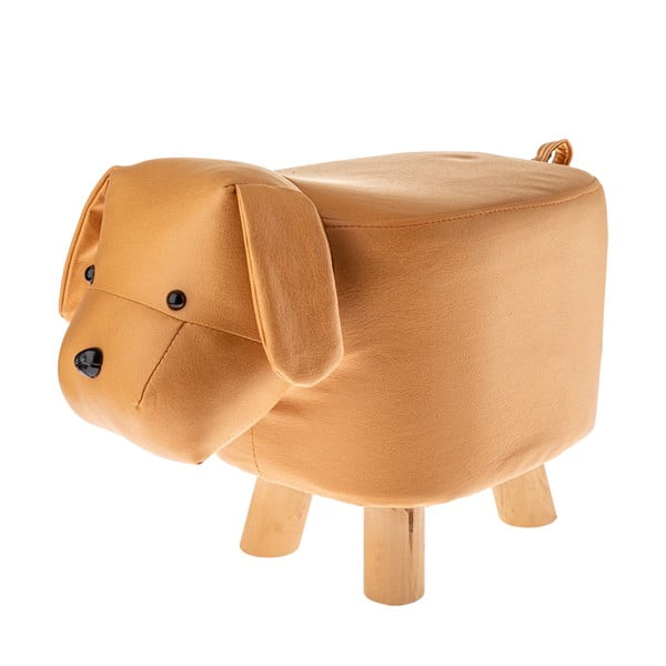 Beżowy stołek dziecięcy Dog – Dakls