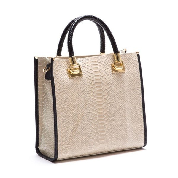 Skórzana torebka Luisa Vannini 8032 Beige-image-2