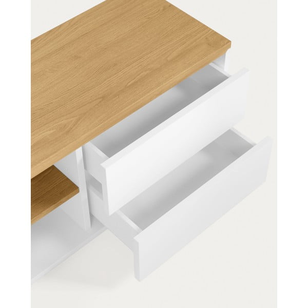 Biała szafka pod TV 200x44 cm Abilen – Kave Home-image-4