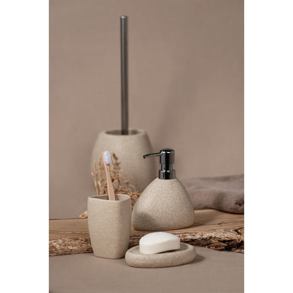 Beżowa ceramiczna szczotka do WC Wenko Pion-image-2