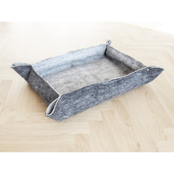 Szare filcowe legowisko dla zwierząt z welny Wooldot Felt Pet Mat, 100x80 cm