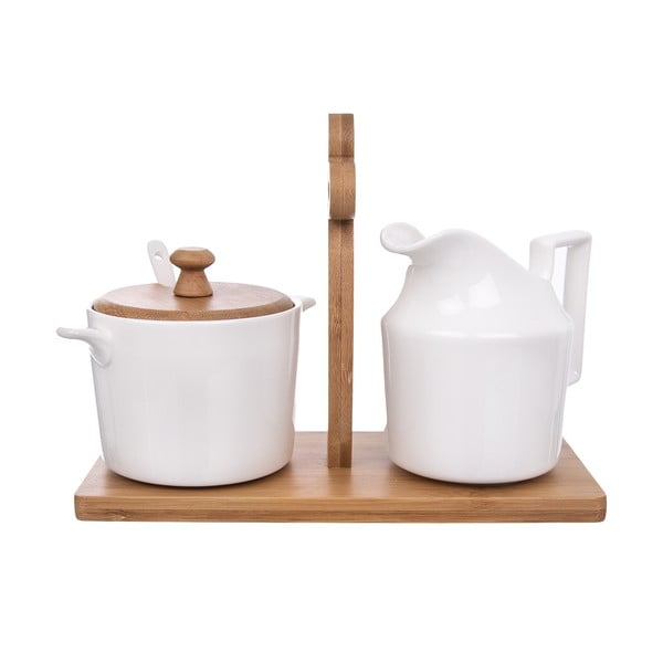 Porcelanowa cukiernica i mlecznik Whiteline – Orion-image-2