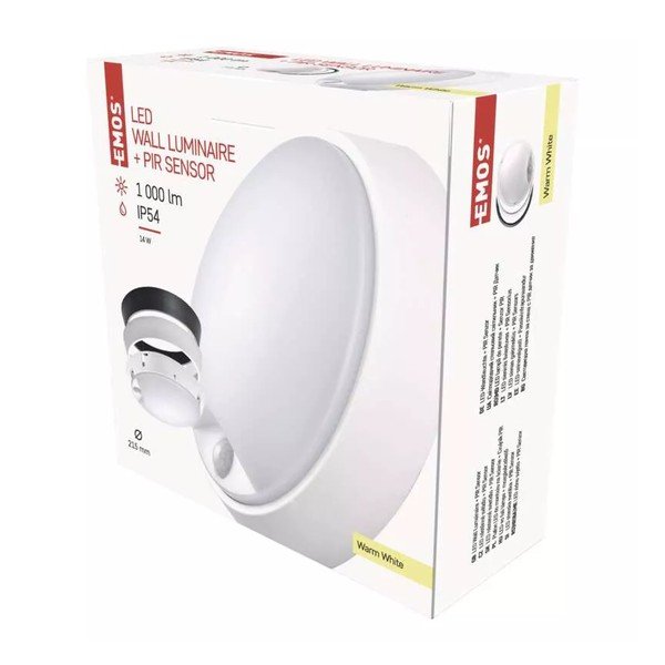 Lampa sufitowa LED z czujnikiem ruchu w kolorze matowej czerni Zuri – EMOS-image-1