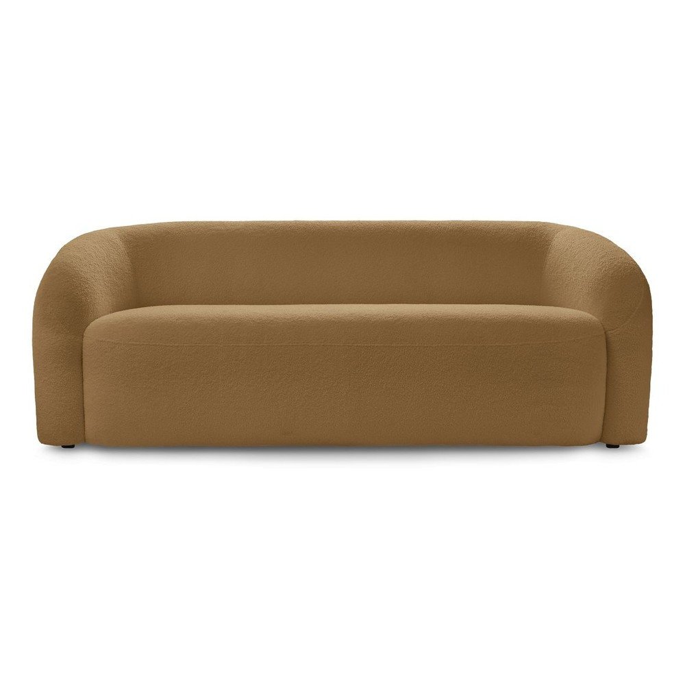 Musztardowa sofa z materiału bouclé 193 cm Elina – Bobochic Paris