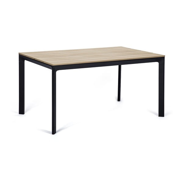 Zestaw 4 czarnych krzeseł Kai i naturalnego stołu Thor – Bonami Essentials-image-2