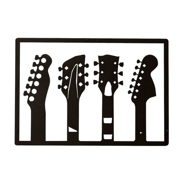 Czarna metalowa dekoracja ścienna Wall Decor Guitar