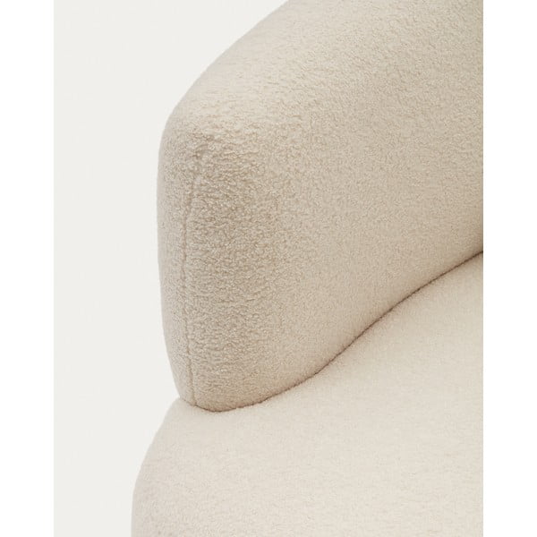 Kremowy fotel z materiału bouclé Martina – Kave Home-image-1