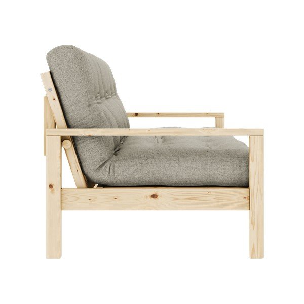Beżowa lniana rozkładana sofa 205 cm Knob – Karup Design-image-4
