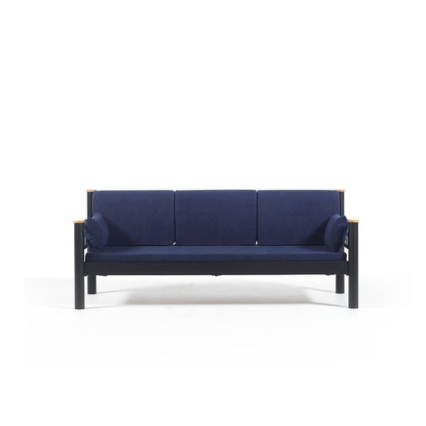 Ciemnoniebieska 3-osobowa sofa ogrodowa Kappis, 80x210 cm