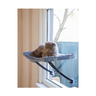Szare legowisko dla kota na okno 47x32 cm – Lydia&Co