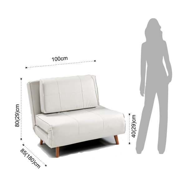 Biały rozkładany fotel Tomasucci Shift-image-3