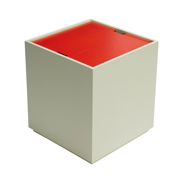 Czerwono-jasnozielona skrzynia z litego drewna jesionowego 40x45 cm Vault – Hübsch-image-3