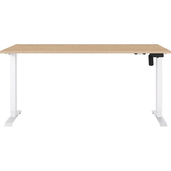 Biurko z regulowaną wysokością z elektryczną regulacją wysokości z blatem w dekorze dębu 80x160 cm Boras – Germania-image-1