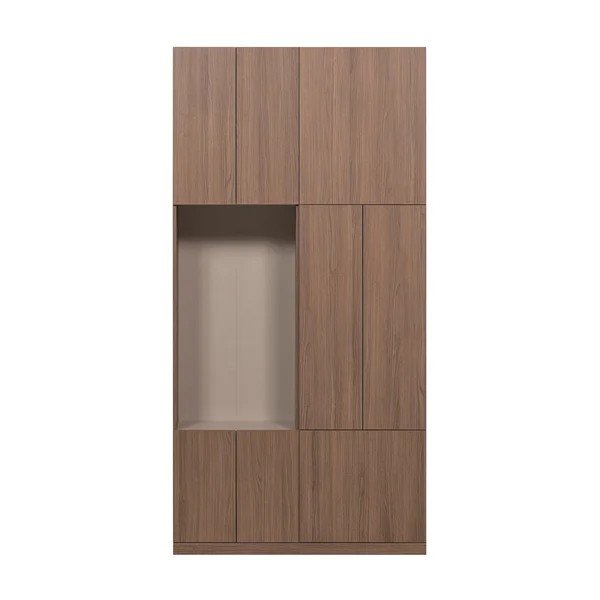 Szafka modułowa w ciemnym naturalnym kolorze 108x215 cm Build – WOOOD-image-3