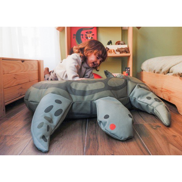 Zielony dziecięcy worek do siedzenia Turtle – Little Nice Things-image-3