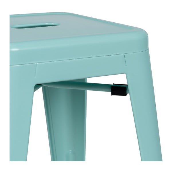 Turkusowe metalowe hokery zestaw 2 szt. (wysokość siedziska 76,5 cm) – Ixia-image-4