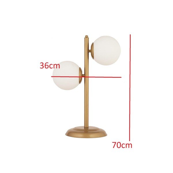 Biało-złota lampa stołowa White Pine − Magenta Home-image-1
