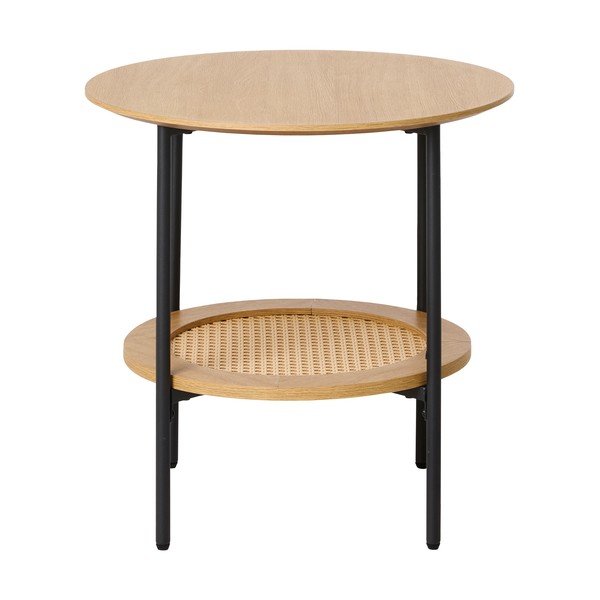 Okrągły stolik w dekorze dębu ø 50 cm Pensacola – Unique Furniture-image-1