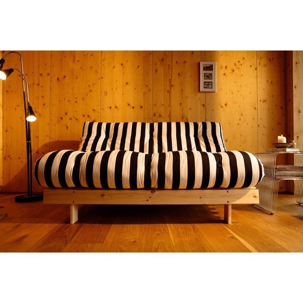 Czarno-biała rozkładana sofa 140 cm Roots – Karup-image-3