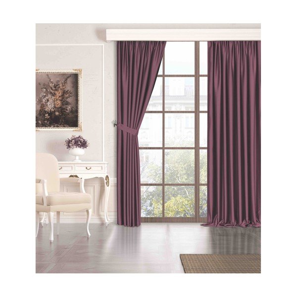 Różowa zasłona półzaciemniająca 260x100 cm – Mila Home-image-2