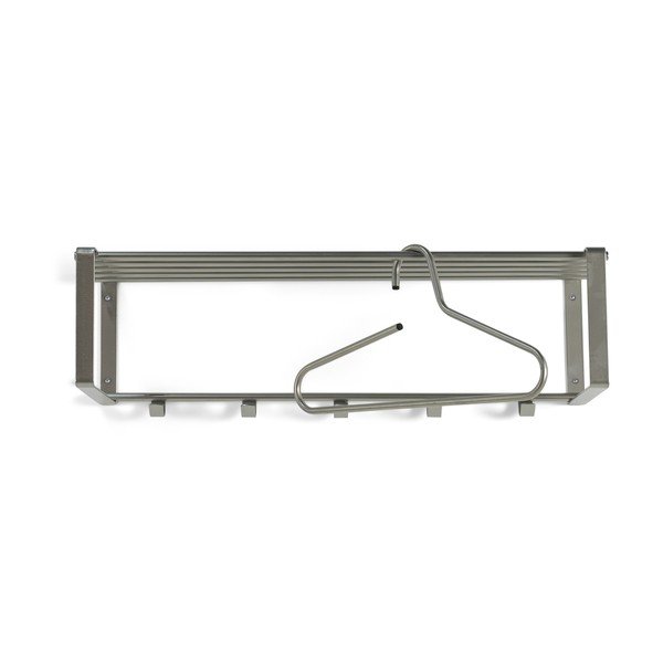 Metalowy wieszak ścienny w kolorze srebra z półką 70 cm Rex – Spinder Design-image-2