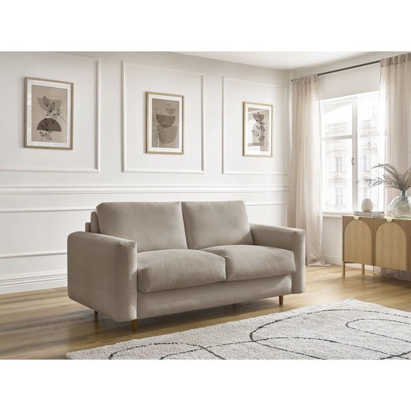 Szarobrązowa sofa do spania/rozkładana 220 cm Cocoone – Bobochic Paris-image-1