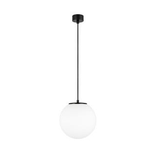 Biała lampa wisząca z oprawką w czarnym kolorze Sotto Luce TSUKI M