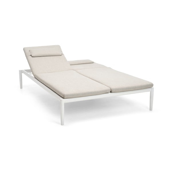 Kremowy metalowy leżak ogrodowy Switch – Diphano-image-2