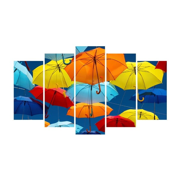 Wieloczęściowy obraz na płótnie Multicolor Umbrella