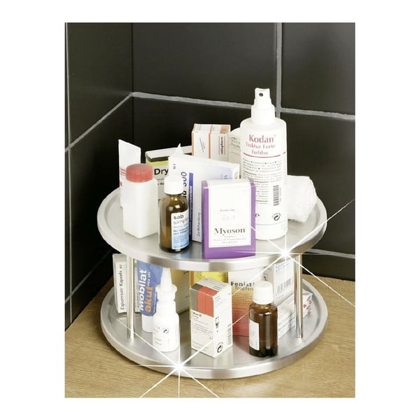 Etażerka obrotowa ze stali nierdzewnej Wenko Turn Duo, ø 26,5 cm-image-2