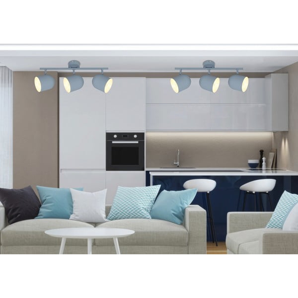 Jasnoniebieska lampa sufitowa z metalowym kloszem 55x10 cm Azuro – Candellux Lighting-image-1