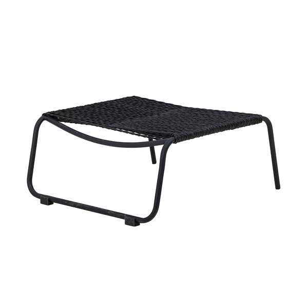 Czarny leżak ogrodowy z podnóżkiem Boel − Bloomingville-image-3