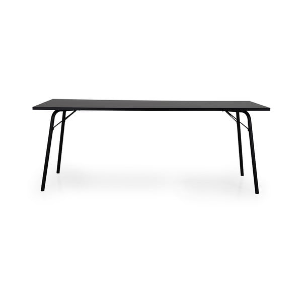 Antracytowy stół Tenzo Daxx, 90x200 cm