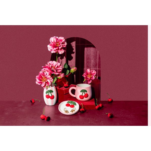 Ręcznie malowany wazon z dolomitu Cherry – Sass & Belle-image-2