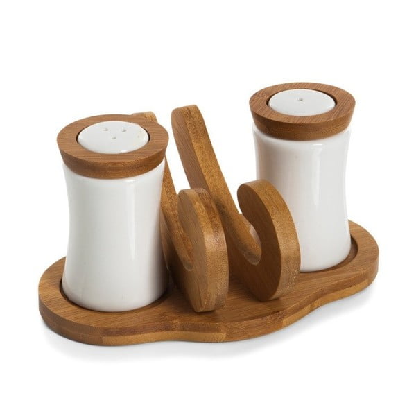 Solniczka i pieprzniczka z serwetnikiem Bambum Chava