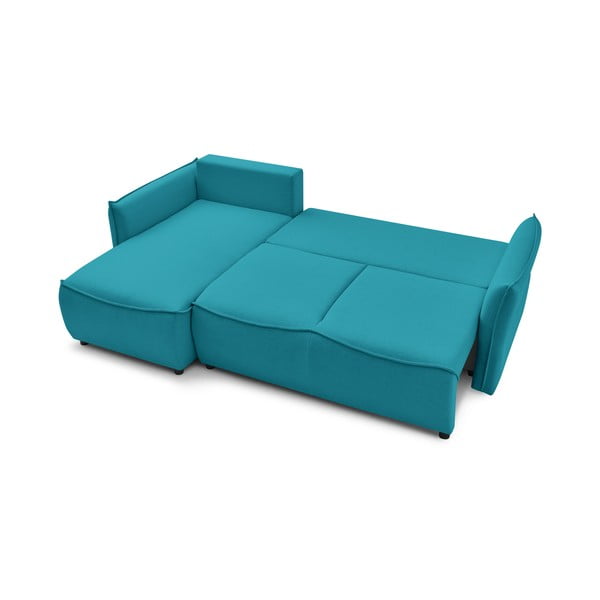 Turkusowy rozkładany narożnik (lewostronny) Leon – Bobochic Paris-image-3