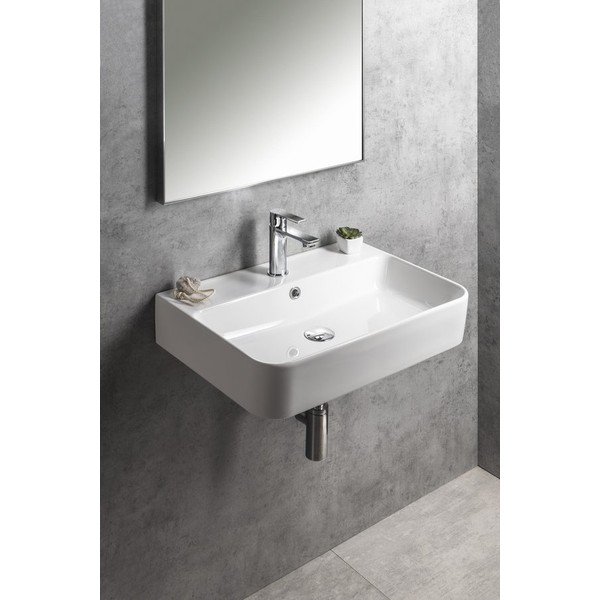 Biała ceramiczna umywalka 60x42 cm Gali – Sapho-image-1