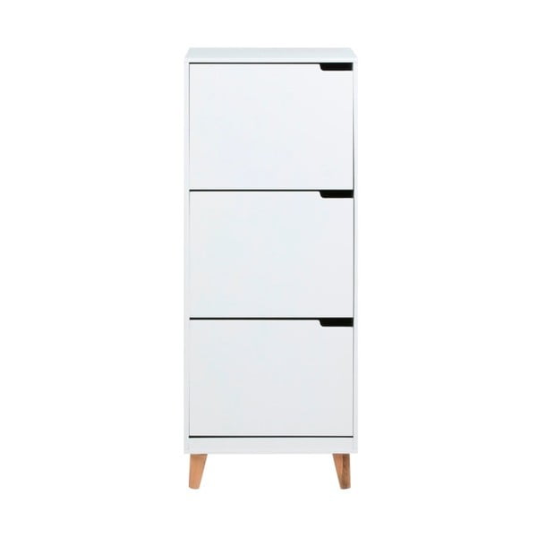 Biała szafka na buty z 3 przegrodami Actona Mitra-image-1