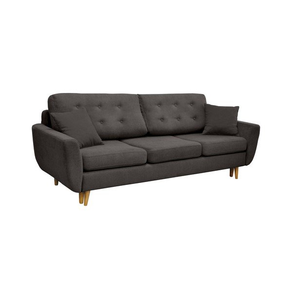 Grafitowa 3-osobowa sofa rozkładana Cosmopolitan design Barcelona-image-1