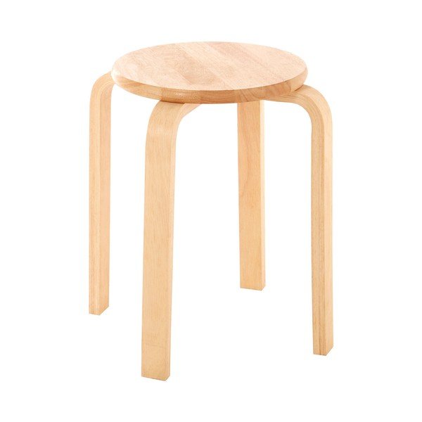 Stołek z litego drewna kauczukowego w naturalnym kolorze Heva – Premier Housewares