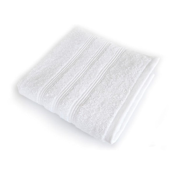 Biały ręcznik kąpielowy z czesanej bawełny Irya Home Classic, 90x150 cm