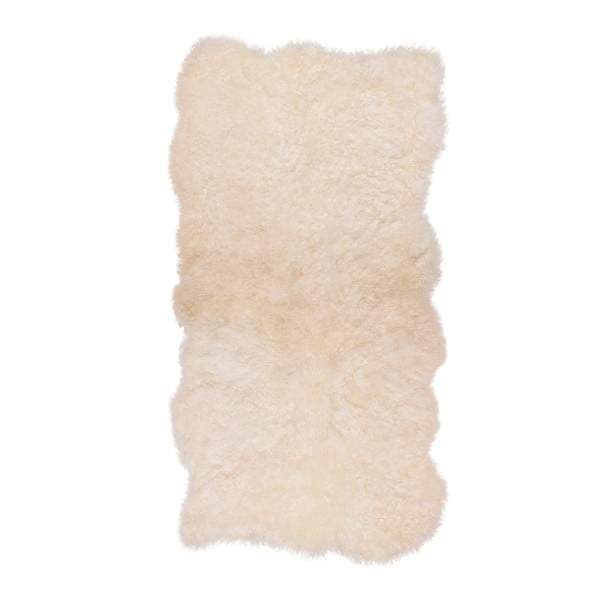 Biały dywan futrzany z krótkim włosiem, 165 x 110 cm