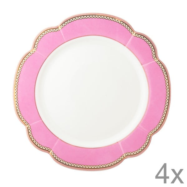 Porcelanowy talerz Rosie Lisbeth Dahl, 24 cm, 4 szt.