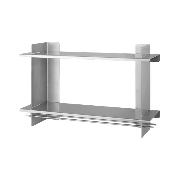 Wielopoziomowa metalowa półka w kolorze srebra 70 cm Tivo – noo.ma