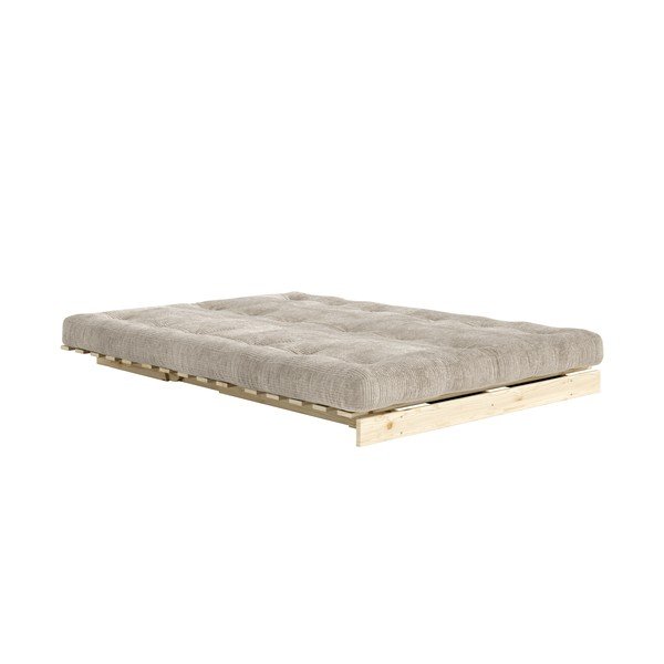 Kremowa sztruksowa rozkładana sofa 140 cm Roots – Karup-image-1
