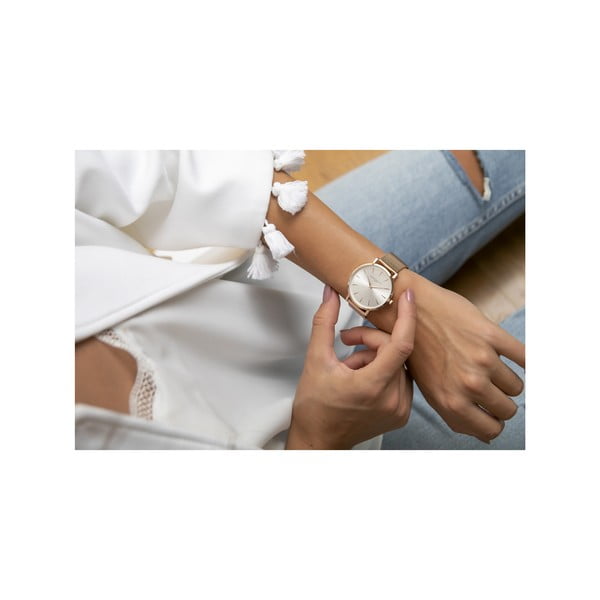 Zegarek w kolorze różowego złota z paskiem ze stali nierdzewnej Annie Rosewood Elisabeth-image-3