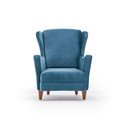 Niebieski fotel typu uszak Lola Brejer – Artie